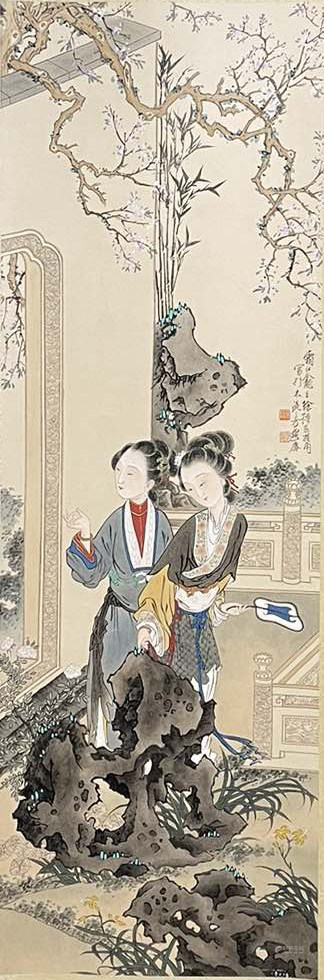徐操 款  仕女纸本
