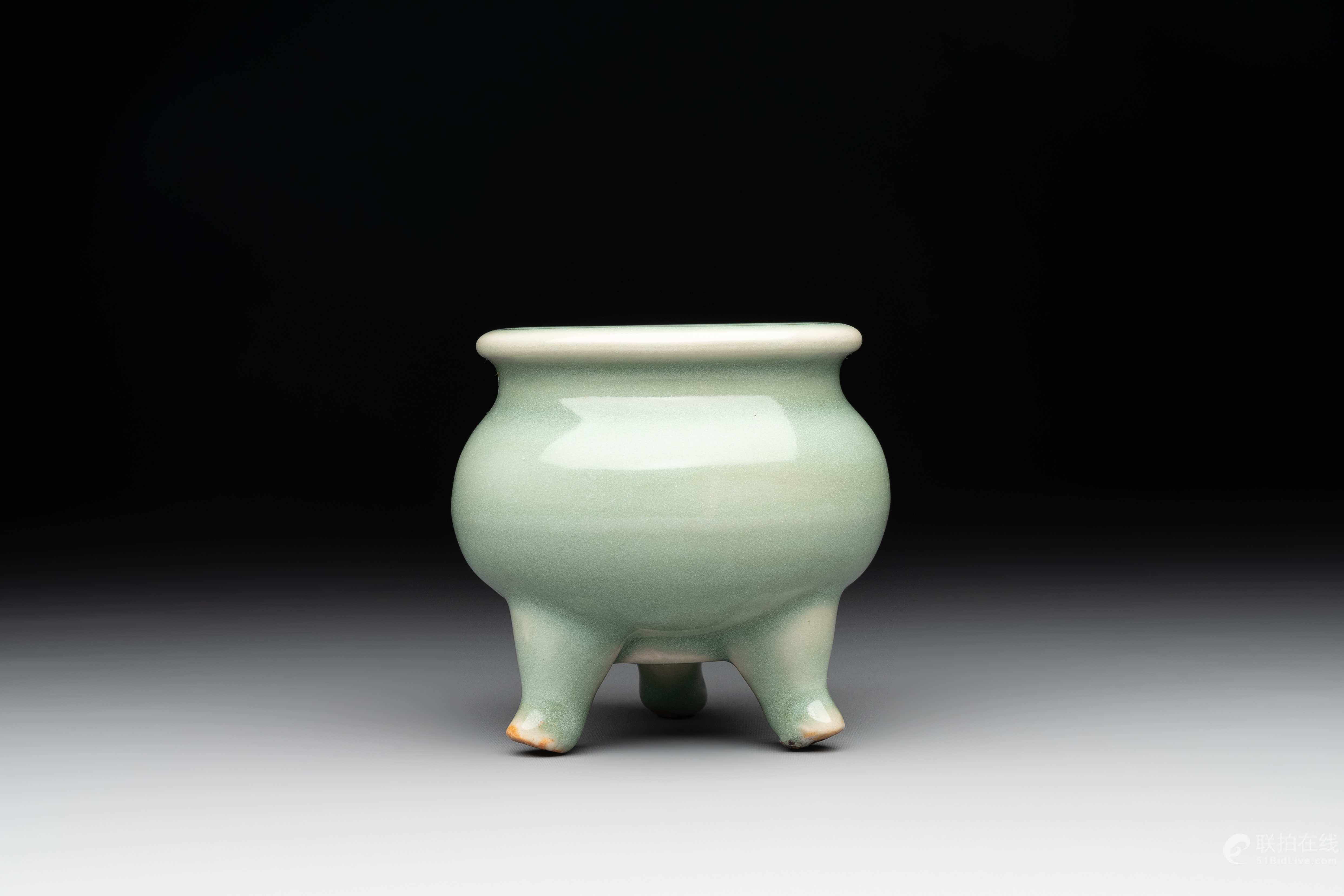 A Chinese Longquan celadon tripod censer, Song