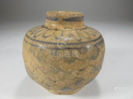 Rare Ancient Chinese miniature ceramic lided vase