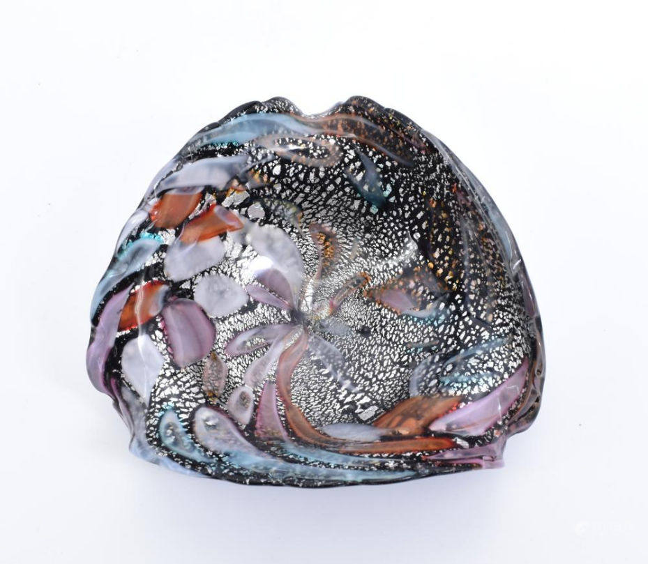 Dreieckige Schale, Murano, 20. Jh.