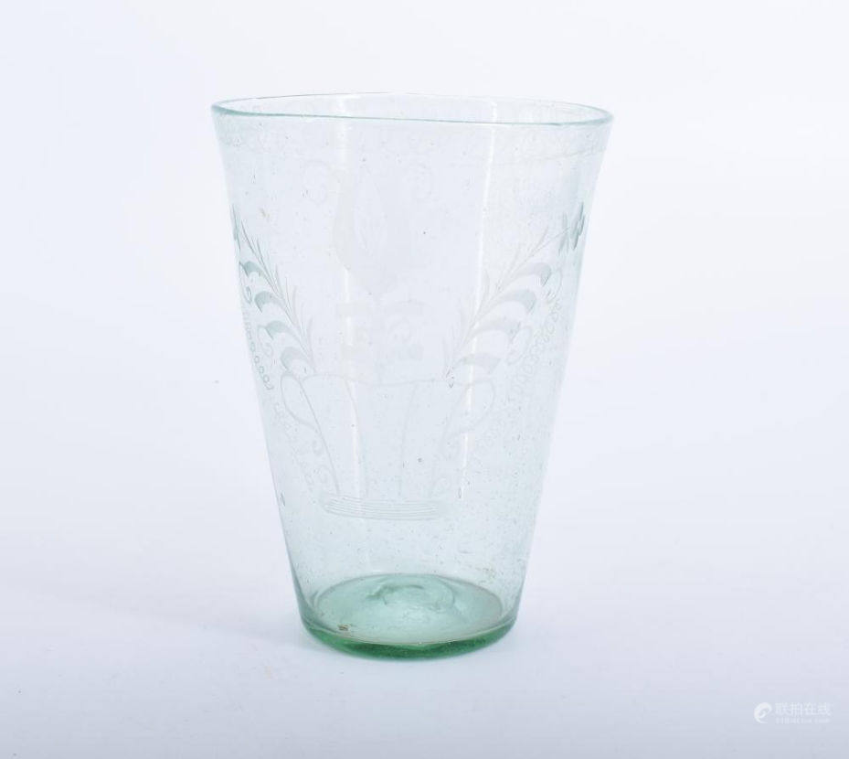 Großer Glasbecher, wohl 18. Jh.