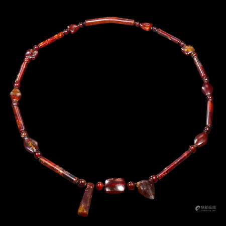 Chinese Liao Dynasty Agate Necklace