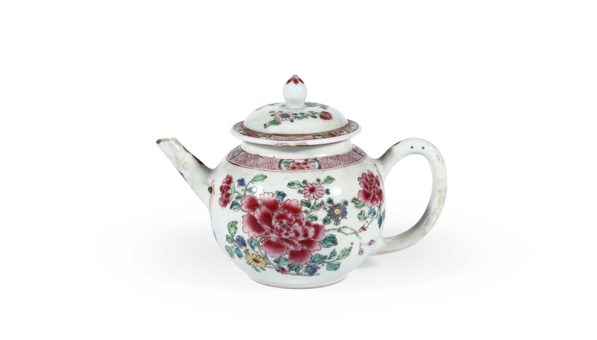 清雍正 茶壶（嘴有修）