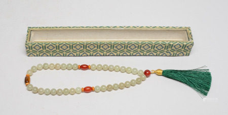 Chinese Export Jade Prayer Beads
