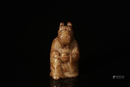 明·玉提油生肖龙立像