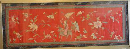 Chinese antique silk embroidered child diagram