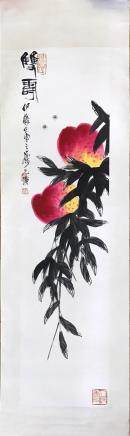 Chinese Ink/Color Scroll Painting,Signed