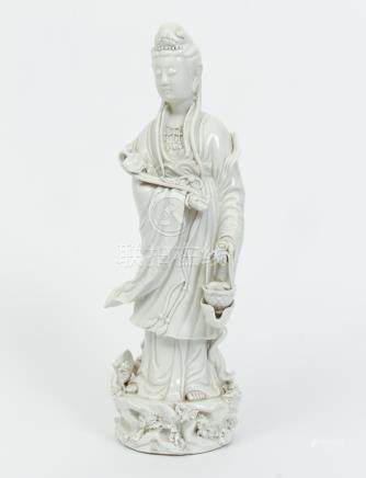 Blanc de Chine Guanyin with Ruyi Scepter