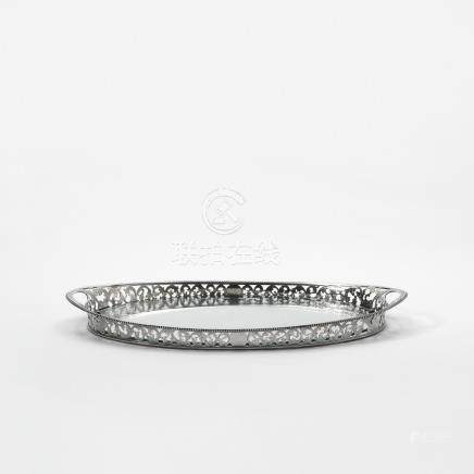 A Dutch silver oval tray