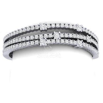 15 CTW VS/SI Diamond Love Bracelet 18K White Gold -