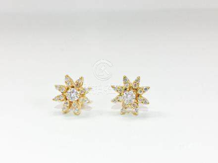 14K gold, 1.00 CT VS Clarity & G color Diamond Earrings