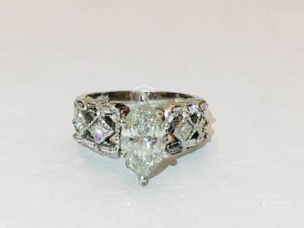 14K Gold, 2.35 CARAT Diamond Engagement Ring Certified