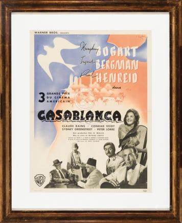 CARTEL PARA CASABLANCA de 80 x 60 cm. Impresion realizada en Francia, A . Brege