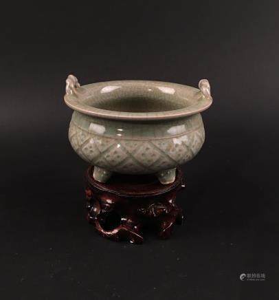 Chinese Longquan Ware Tripod Censer