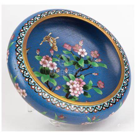 Large and Beautiful Mid-Century Chinese Cloisonne Bowl, Cher