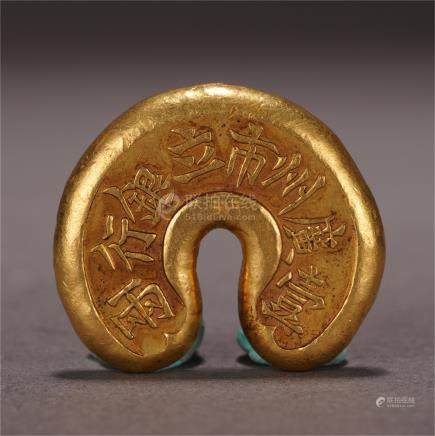 CHINESE GOLD SYCEE INGOT REPUBLIC PERIOD