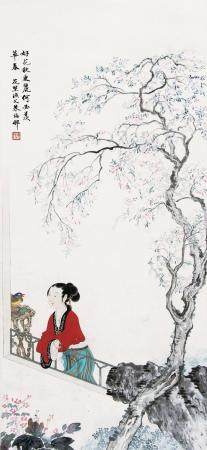 朱梅邨 好花秋更丽