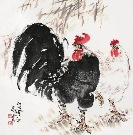 娄鹏   双吉图