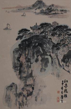 刘鲁生（1917-2005） 江亭揽胜