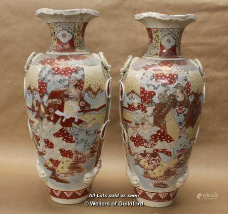 Two large early 20th Century Chinese vases, 63cm.