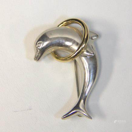 Vintage Tiffany & Co Dolphin Jumping Over 18KT Ring