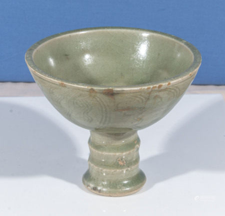 Song Dynasty Celadon glazed bamboo stem cup