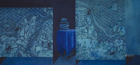 徐累（b.1963） 1998年作 壁虎之城 纸本水墨