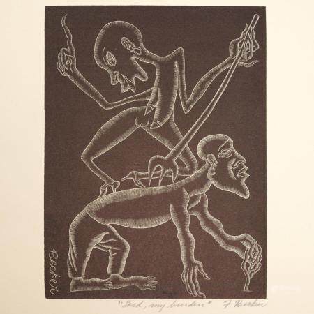 
      Fred Becker, woodcut print
  