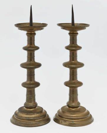 A pair of candlesticks - German, 16th/17th century