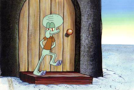 Squidward 章魚哥 from the episode, Opposite Day, 1999