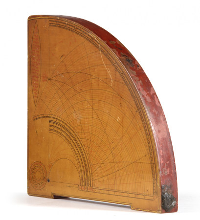 AN OTTOMAN WOODEN ASTROLABE QUADRANT, SIGNED OSMAN NURI, TURKEY, DATED 11 SAFAR 1281 AH /16 JULY 1864 AD