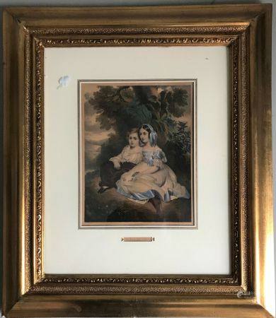 D'après Franz Xavier WINTERHALTER
Les deux sos et Frère et so
Paire de gravures lithograp