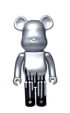 BE@RBRICK  2020年作 BE@RBRICK Krink 镶银 1000% 材质：PVC