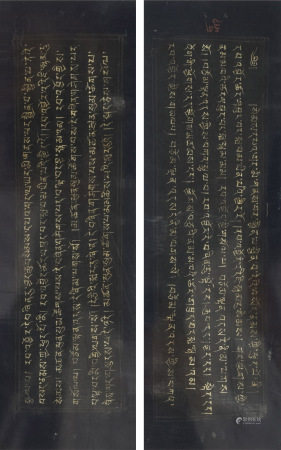藏传金汁佛经  双面工 包框