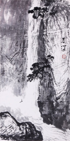 楊善深 山澗飛瀑