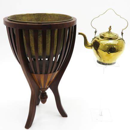 19th Century Dutch Tea Stove and Tea Pot