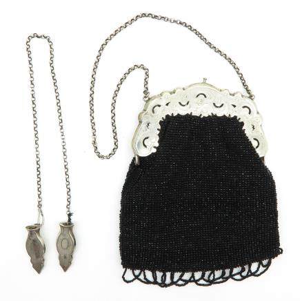 Dutch Silver Frame Purse and Knitting Needle Holder