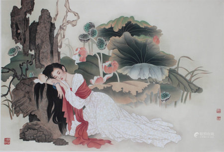 赵国经.王美芳 美人图