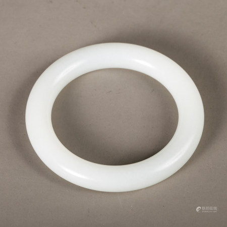 Chinese White Jade Bangle