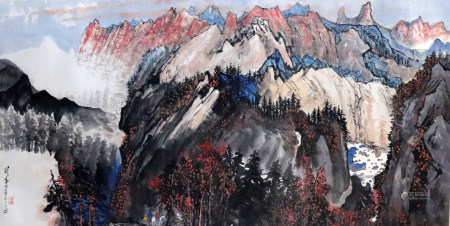 刘仑--山水
（1913-2013）广东惠阳人，国家一级美术师，广州画院首任院长。
