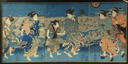 JAPON
Triptyque
Oban tate-e
(t?ches)
33 x 70 cm

Expert: Cabinet PORTIER