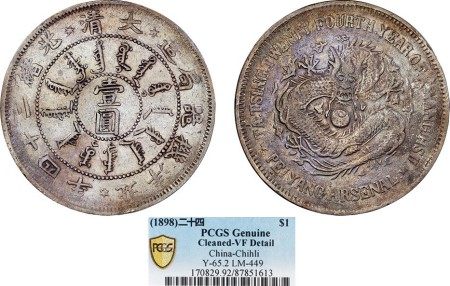 北洋机器局造光绪24年壹圆银币