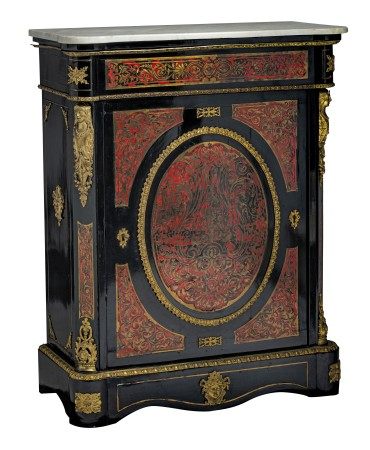 A Napoleon III Boulle work 'meuble d'appui', H 106 - W 85 - D 40 cm