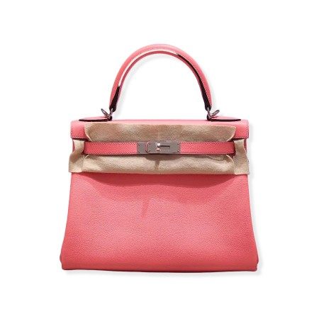 Hermes kelly 28  k4夏日粉 拼色 手提包