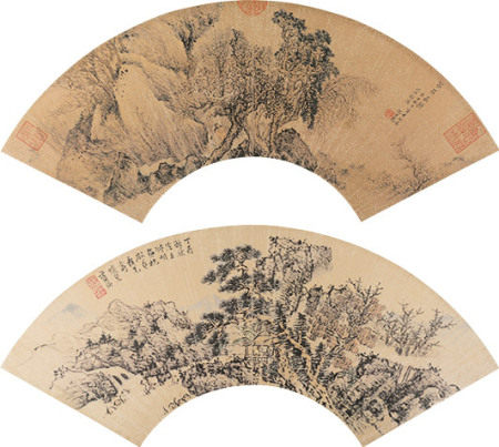 1985年日本二玄社印行   国立故宫博物院 藏明清扇面画