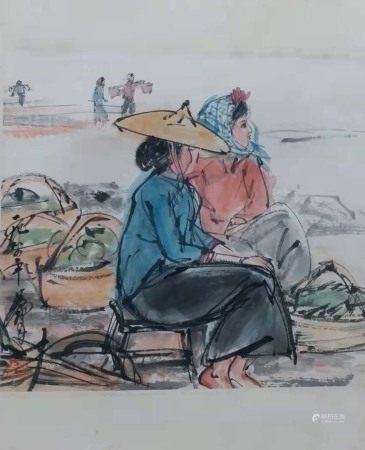 近现代  黄胄  人物