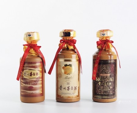 2000年 15年,30年,50年茅台酒组合3瓶 A Set of Precious Kweichow Moutai 2000