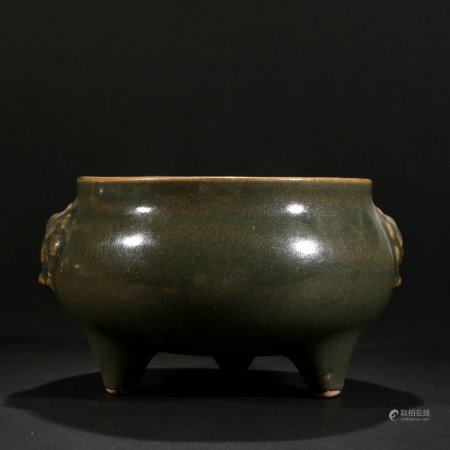 A Chinese Tea powder glaze censer