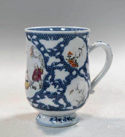 A Chinese export porcelain mug showing an acupuncturist, Qianlong, circa 1780,