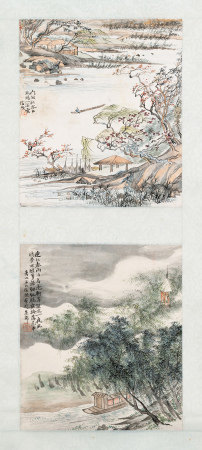 任預  山水二幀